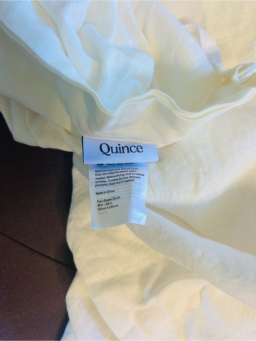 NWT Quince Luxury European Linen Ivory Duvet Cover! - Picture 4 of 9